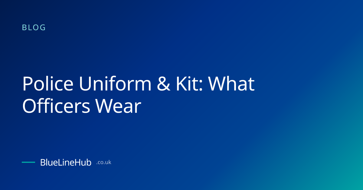 Police Uniform & Kit: What Officers Wear